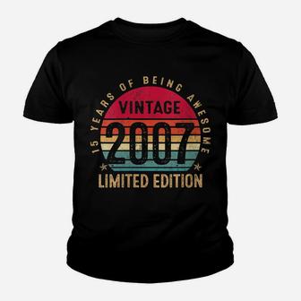 Womens 15 Year Old Vintage 2007 Made In 2007 Retro 15Th Birthday Youth T-shirt | Crazezy AU