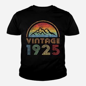 Womens 1925 Born Made 1925 Vintage Mountains Sunset Gift Men Women Youth T-shirt | Crazezy
