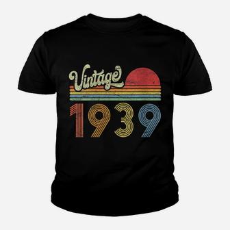 Womens 1939 Birthday Gift Vintage Born Made 1939 Retro Sunset Youth T-shirt | Crazezy