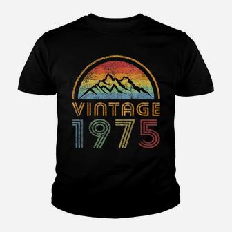 Womens 1975 Born Made 1975 Vintage Mountains Sunset Gift Men Women Youth T-shirt | Crazezy