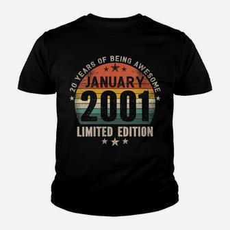 Womens 20 Years Old Made In January 2001 Vintage 20Th Birthday Youth T-shirt | Crazezy CA