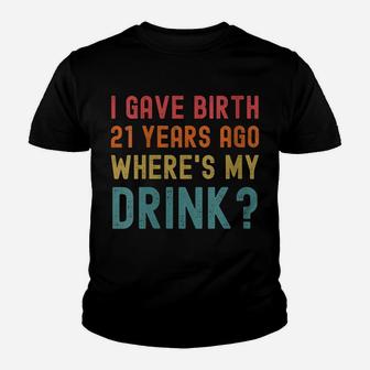 Womens 21St Birthday Party Mom Dad 21 Year Old Child Son Daughter Youth T-shirt | Crazezy