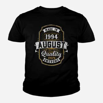 Womens 27Th Birthday 27 Years Old 1994 August Made Born Vintage Youth T-shirt | Crazezy