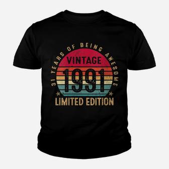 Womens 31 Year Old Vintage 1991 Made In 1991 Retro 31St Birthday Youth T-shirt | Crazezy