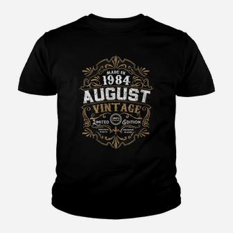 Womens 37Th Birthday 37 Years Old August 1984 Made Born Vintage Youth T-shirt | Crazezy