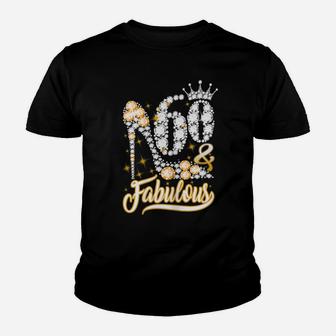 Womens 60 And Fabulous 60 Year Old 60Th Birthday Diamond Shoe Crown Youth T-shirt | Crazezy AU