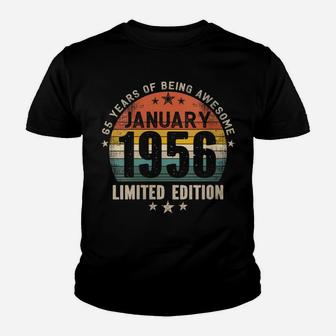 Womens 65 Years Old Made In January 1956 Vintage 65Th Birthday Youth T-shirt | Crazezy UK