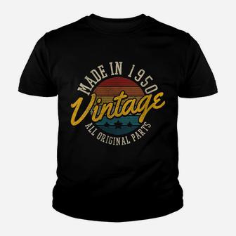 Womens 70Th Birthday Gift Vintage Made In 1950 Original Parts Funny Youth T-shirt | Crazezy