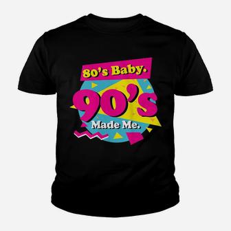 Womens 80'S Baby 90'S Made Me Retro Vintage Born In The 80S Gift Youth T-shirt | Crazezy DE