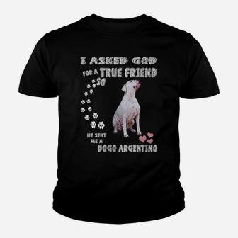 Womens Argentinian Mastiff Dog Mom Dad Costume, Cute Dogo Argentino Youth T-shirt | Crazezy