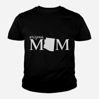 Womens Arizona Mom State Map For The O For Proud Mother's Youth T-shirt | Crazezy UK