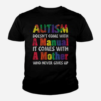 Womens Autism Awareness Proud Mom Mother Autistic Kids Awareness Youth T-shirt | Crazezy