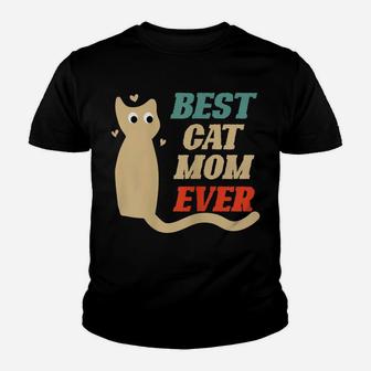 Womens Best Cat Mom Ever Proud Cat Owner Woman Youth T-shirt | Crazezy UK