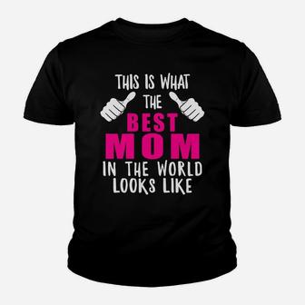 Womens Best Mom In The World Funny Mama Mommy Mother Proud Wife Youth T-shirt | Crazezy AU