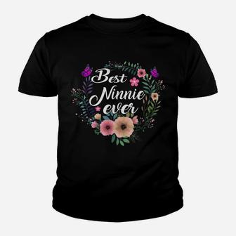 Womens Best Ninnie Ever Mother's Day Gift Grandma,Auntie Youth T-shirt | Crazezy CA