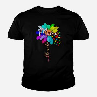 Womens Blessed Momo Flower Funny Momo Flower Mother's Day Gift Youth T-shirt | Crazezy UK