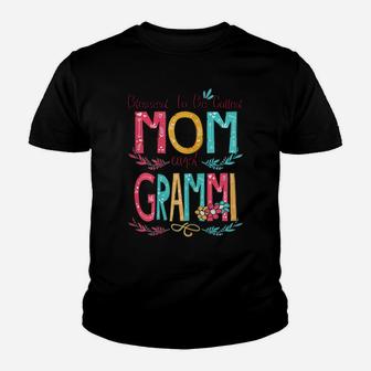 Womens Blessed To Be Called Mom And Grammi Flower Gifts Youth T-shirt | Crazezy AU