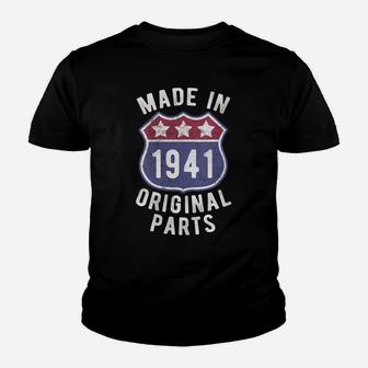 Womens Born In 1941 Vintage Made In 1941 Original Parts Birth Year Youth T-shirt | Crazezy