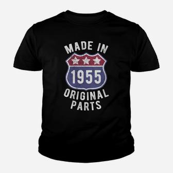 Womens Born In 1955 Vintage Made In 1955 Original Parts Birth Year Youth T-shirt | Crazezy DE