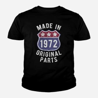 Womens Born In 1972 Vintage Made In 1972 Original Parts Birth Year Youth T-shirt | Crazezy