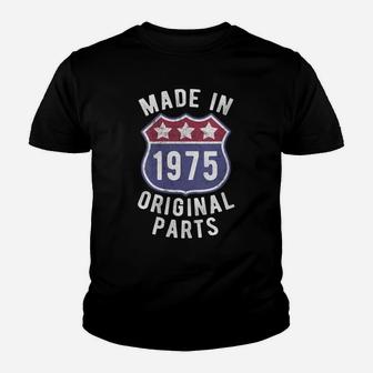 Womens Born In 1975 Vintage Made In 1975 Original Parts Birth Year Youth T-shirt | Crazezy CA