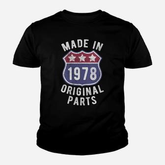 Womens Born In 1978 Vintage Made In 1978 Original Parts Birth Year Youth T-shirt | Crazezy DE