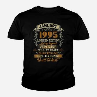 Womens Born In January 1995 Vintage 26Th Birthday Gift 26 Yrs Old Youth T-shirt | Crazezy CA