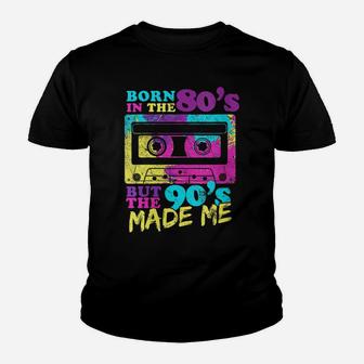 Womens Born In The 80S But 90S Made Me Vintage Cassette Youth T-shirt | Crazezy