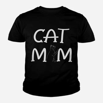 Womens Cat Mom Tee Gift Mother Cat Lovers Cat Mom Youth T-shirt | Crazezy UK