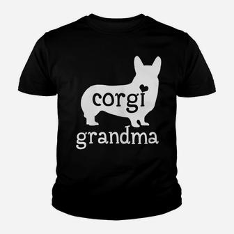 Womens Corgi Grandma Shirt Cute Corgi Dog Lover Mother's Day Gifts Youth T-shirt | Crazezy