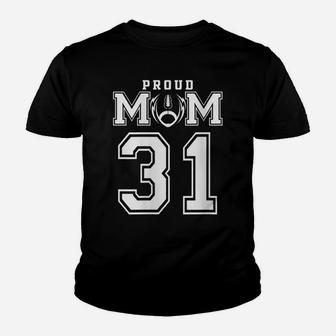 Womens Custom Proud Football Mom Number 1 Personalized For Women Youth T-shirt | Crazezy
