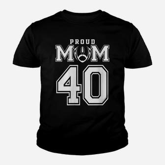 Womens Custom Proud Football Mom Number 40 Personalized For Women Youth T-shirt | Crazezy