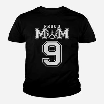 Womens Custom Proud Football Mom Number 9 Personalized For Women Youth T-shirt | Crazezy UK