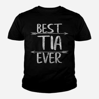 Womens Cute Mother's Day Funny Auntie Gift Best Tia Ever Youth T-shirt | Crazezy CA