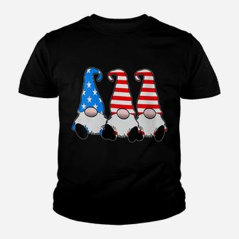 Womens Cute Patriotic Gnomes American Flag Red White Blue Usa Youth T-shirt | Crazezy