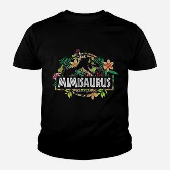 Womens Dinosaur Mom Mothers Day Mimisaurus T Rex Flower Gift Youth T-shirt | Crazezy AU