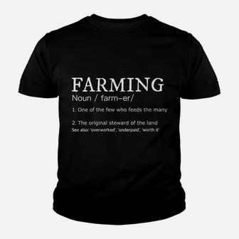 Womens Farmer Definition Noun Funny Farming Quote For Men Youth T-shirt | Crazezy UK