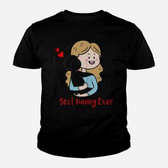 Womens Funny Best Nanny Ever, Nanny Design Youth T-shirt | Crazezy