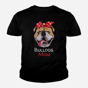 Womens Funny English Bulldog Mom Mothers Day Gift Women Girls Youth T-shirt | Crazezy