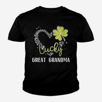 Womens Funny Lucky Great Grandma Shirt St Patricks Day Gift Womens Youth T-shirt | Crazezy AU