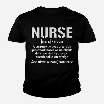Womens Funny Nurse Definition Noun Nursing Youth T-shirt | Crazezy