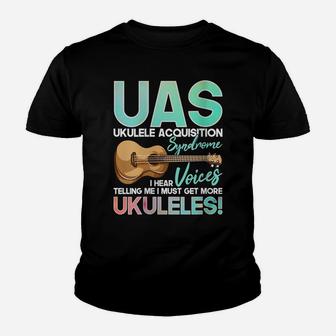 Womens Funny Ukulele Acquisition Syndrome, Cute Quote Uke Musician Youth T-shirt | Crazezy