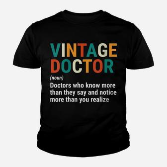 Womens Funny Vintage Doctor Definition Noun Medical Youth T-shirt | Crazezy