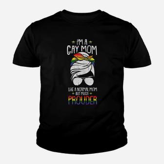 Womens Gay Mom Mothers-Day Lgbt-Q Pride Ally Proud Mama Mommy Youth T-shirt | Crazezy