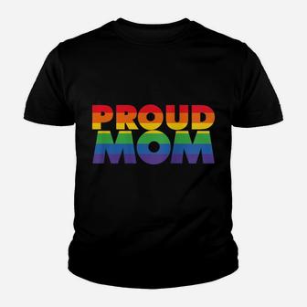 Womens Gay Pride Shirt Proud Mom Lgbt Parent T-Shirt Father's Day Raglan Baseball Tee Youth T-shirt | Crazezy