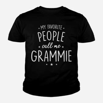 Womens Grammie Shirt Gift My Favorite People Call Me Grammie Youth T-shirt | Crazezy CA