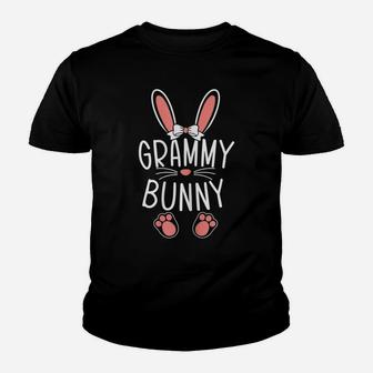 Womens Grammy Bunny Easter Rabbit Egg Hunting Grandmother Youth T-shirt | Crazezy DE