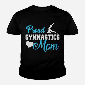 Womens Gymnast Mother Mama Parents Gift Proud Gymnastics Mom Tshirt Youth T-shirt | Crazezy