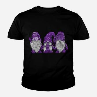 Womens Hanging With Purple Gnomies Santa Gnome Christmas Costume Youth T-shirt | Crazezy CA