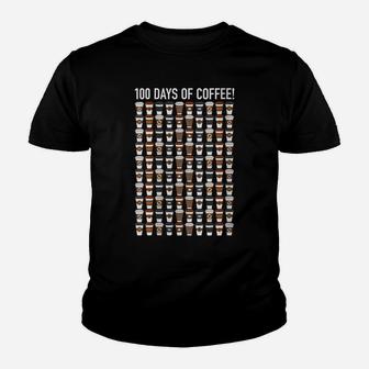 Womens Happy 100Th Day Of School Funny Gifts Coffee Lover Teacher Youth T-shirt | Crazezy